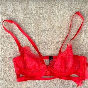 Red lace Victoria’s Secret bralette